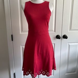LOFT petites sleeveless red dress 00P